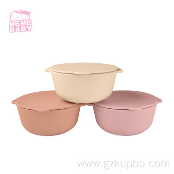 Silicone Lid Bowl High Quality Baby Self Feeding